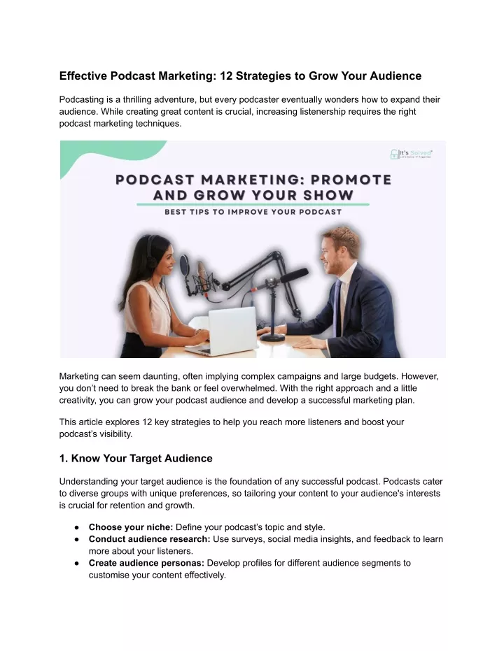 effective podcast marketing 12 strategies to grow