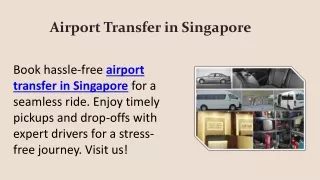 Airport Transfer in Singapore