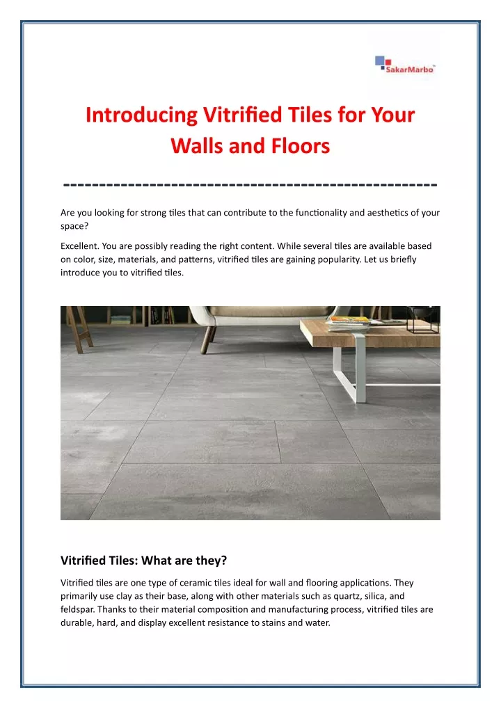 introducing vitrified tiles for your walls