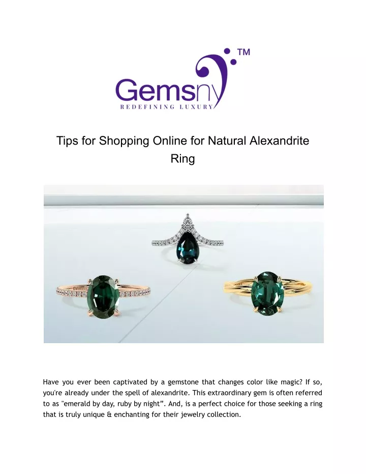 tips for shopping online for natural alexandrite