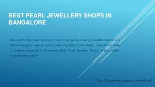 Best Pearl Jewellery Shops in Bangalore