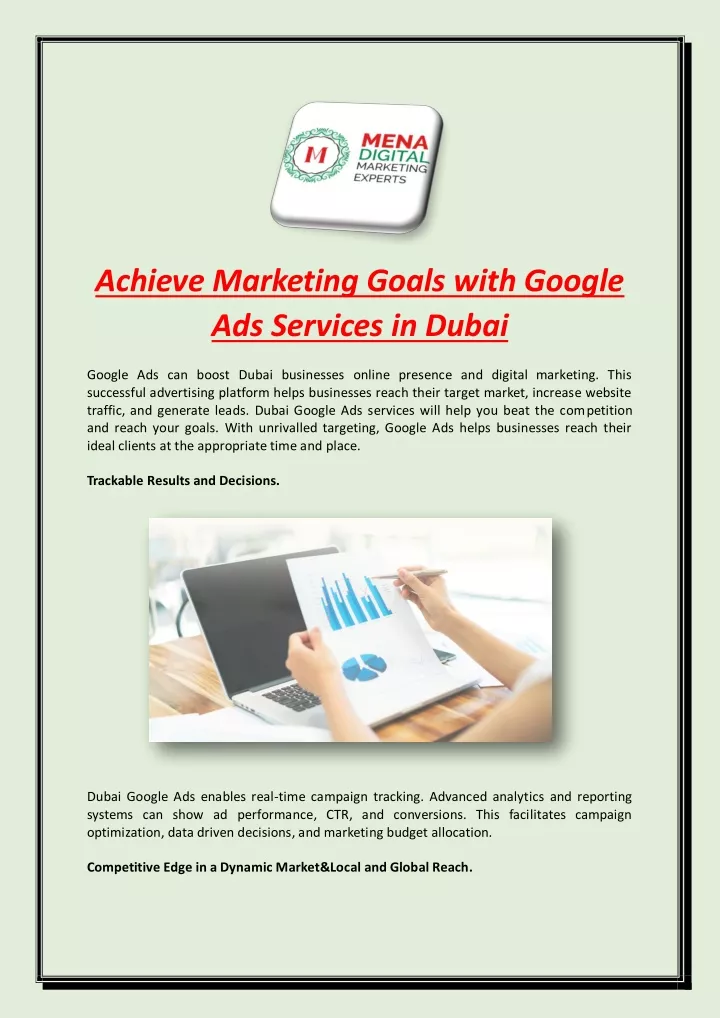 achieve marketing goals with google ads services