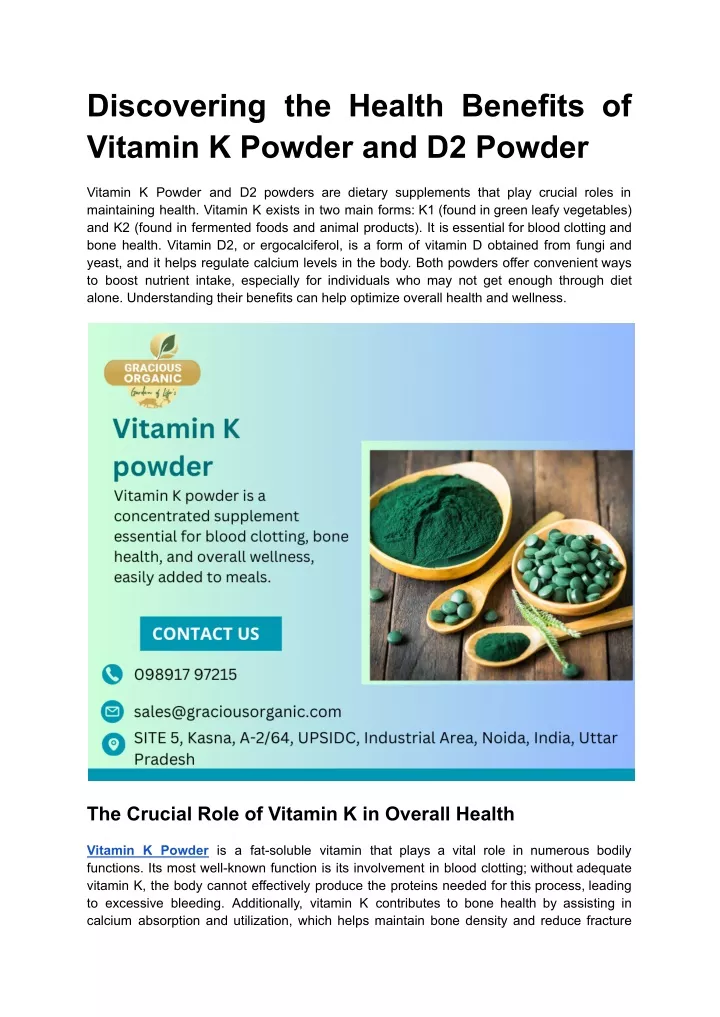 discovering the health benefits of vitamin