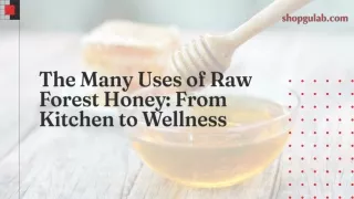 The Many Uses of Raw Forest Honey From Kitchen to Wellness