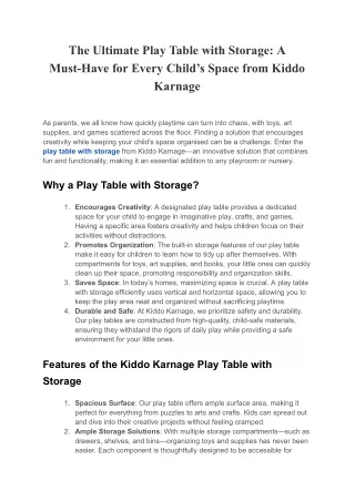 The Ultimate Play Table with Storage_ A Must-Have for Every Child’s Space from Kiddo Karnage