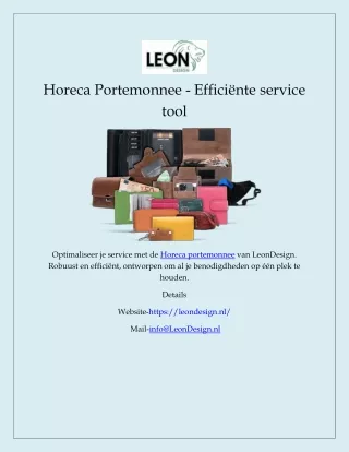 Horeca Portemonnee - Efficiënte service tool