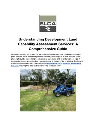 understanding development land capability