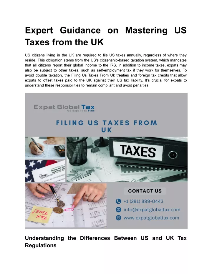 expert guidance on mastering us taxes from the uk