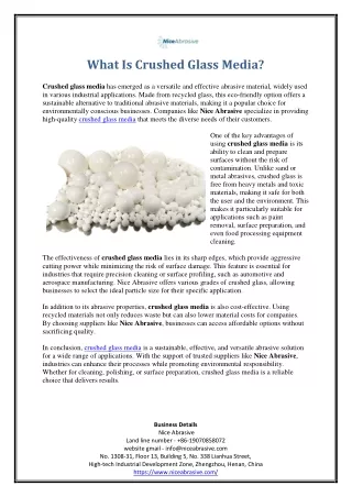 What Is Crushed Glass Media