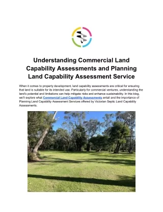 Professional Land Capability Assessment Services