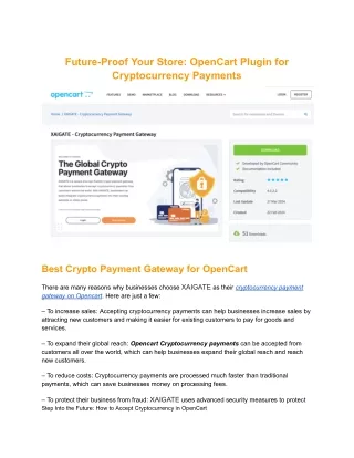 Future-Proof Your Store_ OpenCart Plugin for Cryptocurrency Payments