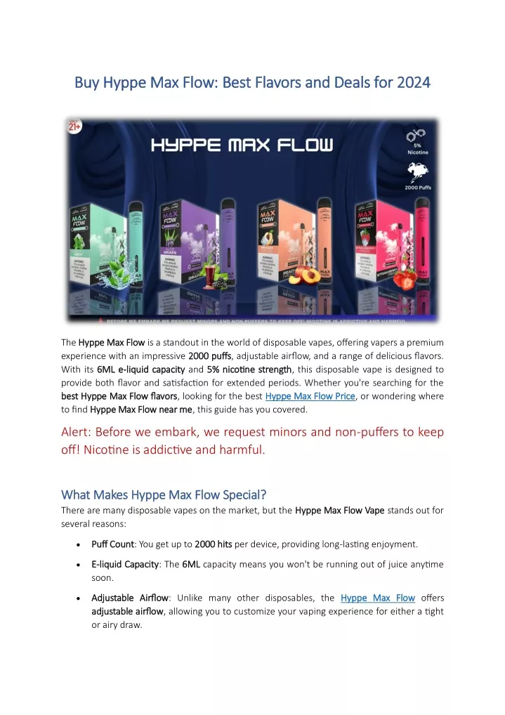 buy hyppe max flow best flavors and deals