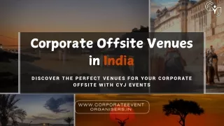 Corporate Offsite Venues in India | Book with CYJ Events