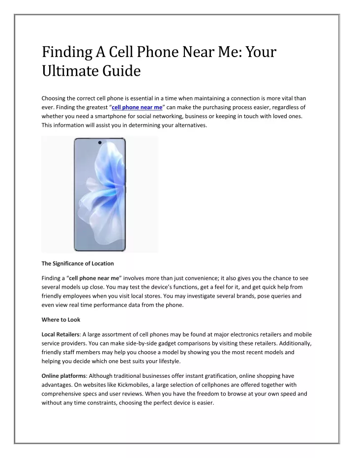finding a cell phone near me your ultimate guide