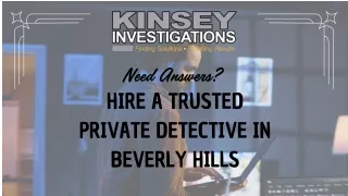 Choose the Experienced and Trusted Private Detectives in Beverly Hills