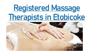 Registered Massage Therapists in Etobicoke