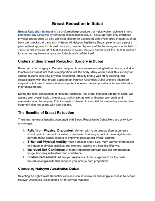 Breast Reduction in Dubai (1)