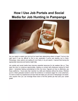 how i use job portals and social media