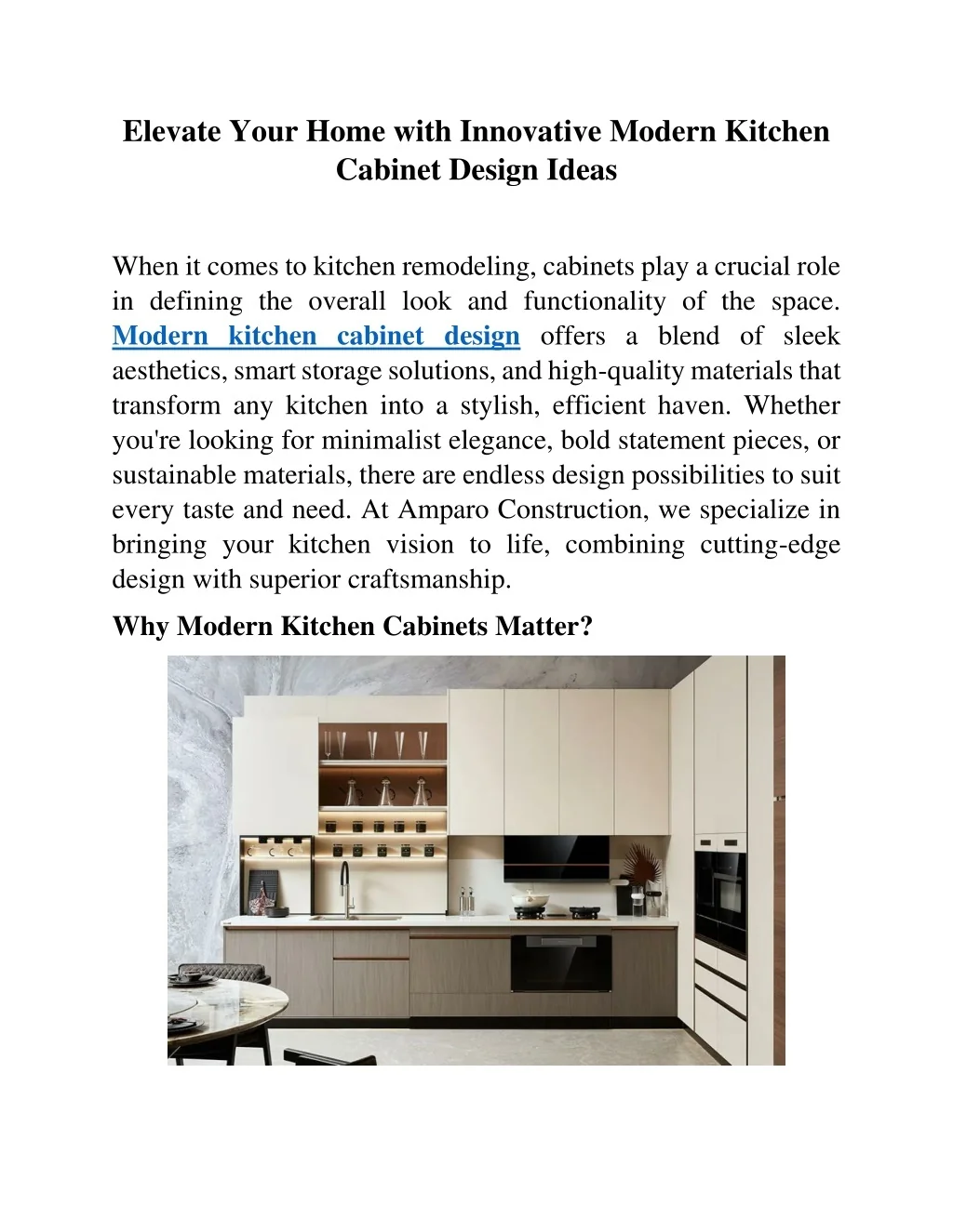 PPT - Elevate Your Home with Innovative Modern Kitchen Cabinet Design ...