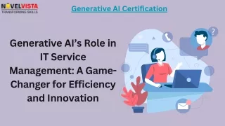 Generative AI Certification in IT Service Management