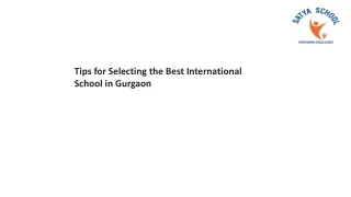 Tips for Selecting the Best International School in Gurgaon