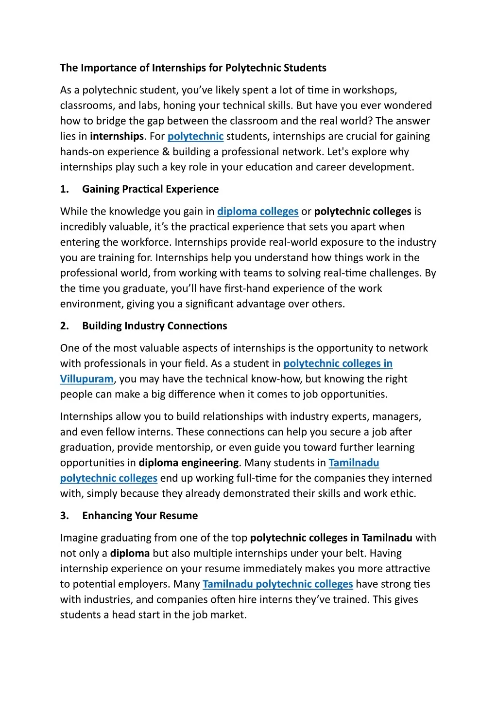 PPT - The Importance of Internships for Polytechnic Students PowerPoint ...