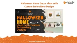 Spooky Halloween Home Decor Ideas with Custom Embroidery | Cre8iveSkill