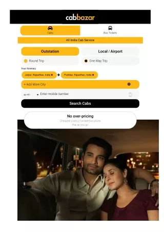 Jaipur to Pushkar Cab