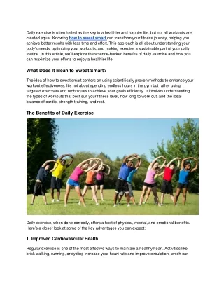 daily exercise is often hailed