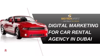 Digital Marketing Car Rental Agency Dubai