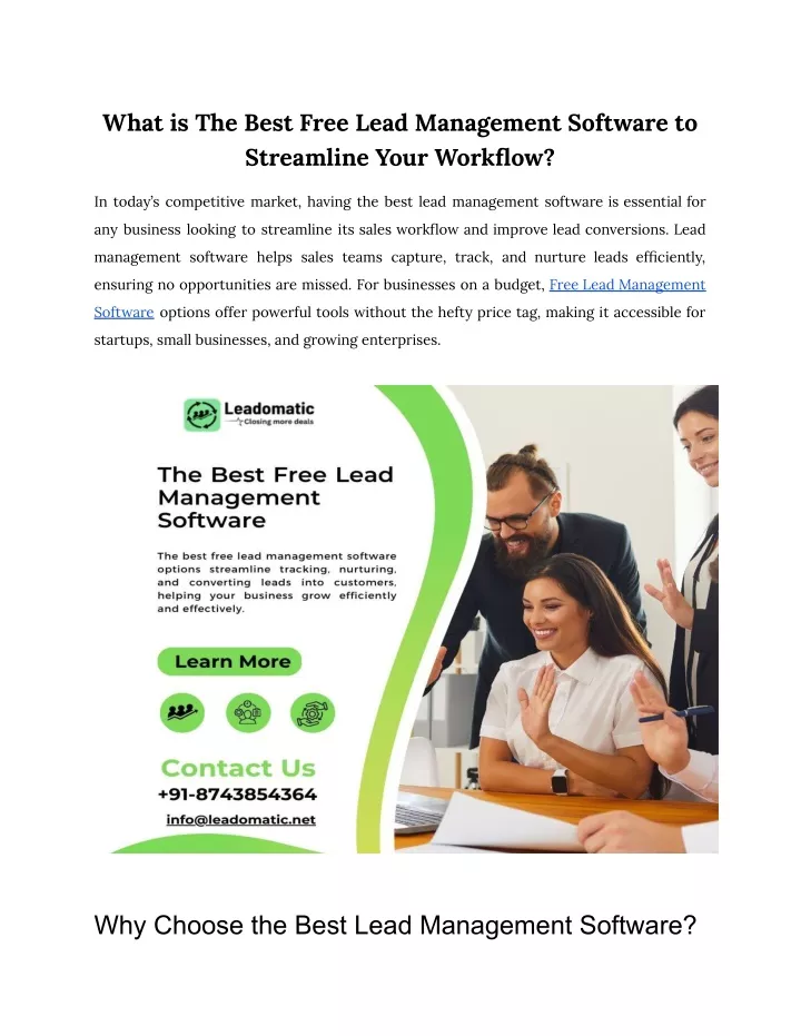 what is the best free lead management software