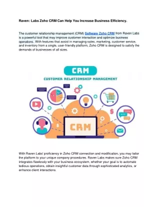 Raven Labs_ Zoho CRM Can Help You Increase Business Efficiency