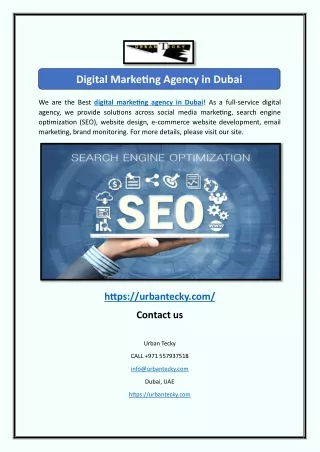 Digital Marketing Agency in Dubai