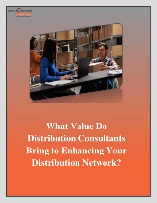 What Value Do Distribution Consultants Bring to Enhancing Your Distribution Network