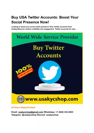 Buy USA Twitter Accounts_ Boost Your Social Presence Now
