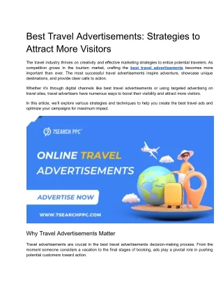 Best Travel Advertisements_ Strategies to Attract More Visitors