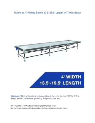 wachsen 4 rolling bench 13 5 19 5 length