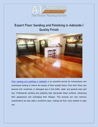 Expert Floor Sanding and Polishing in Adelaide