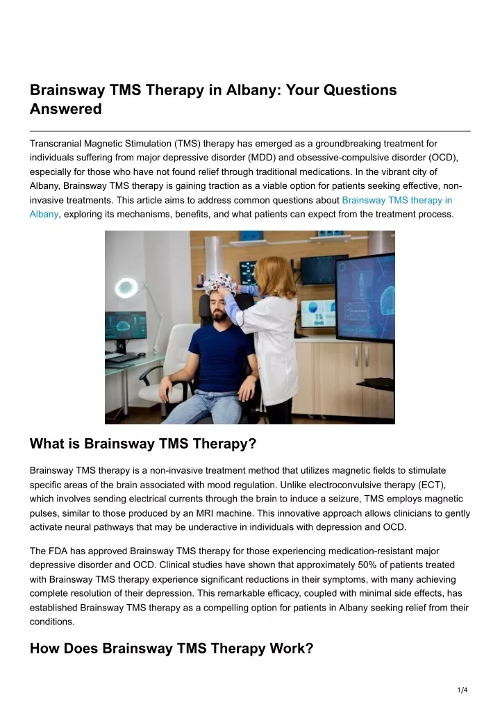 brainsway tms therapy in albany your questions