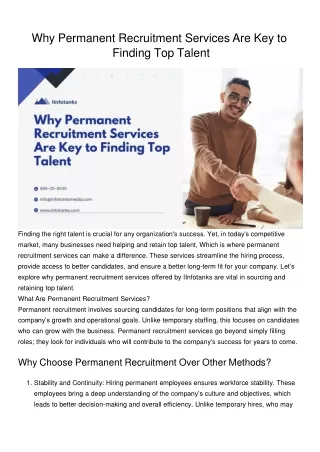 Permanent Recruitment Services