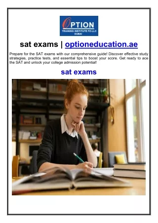 sat exams optioneducation ae