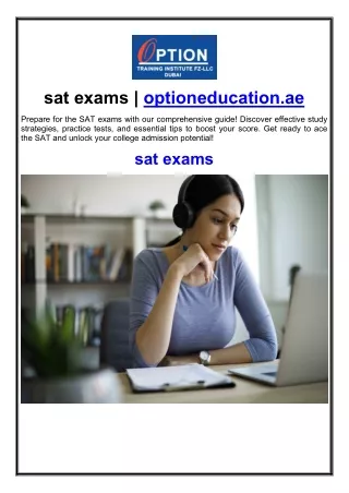 sat exams optioneducation ae