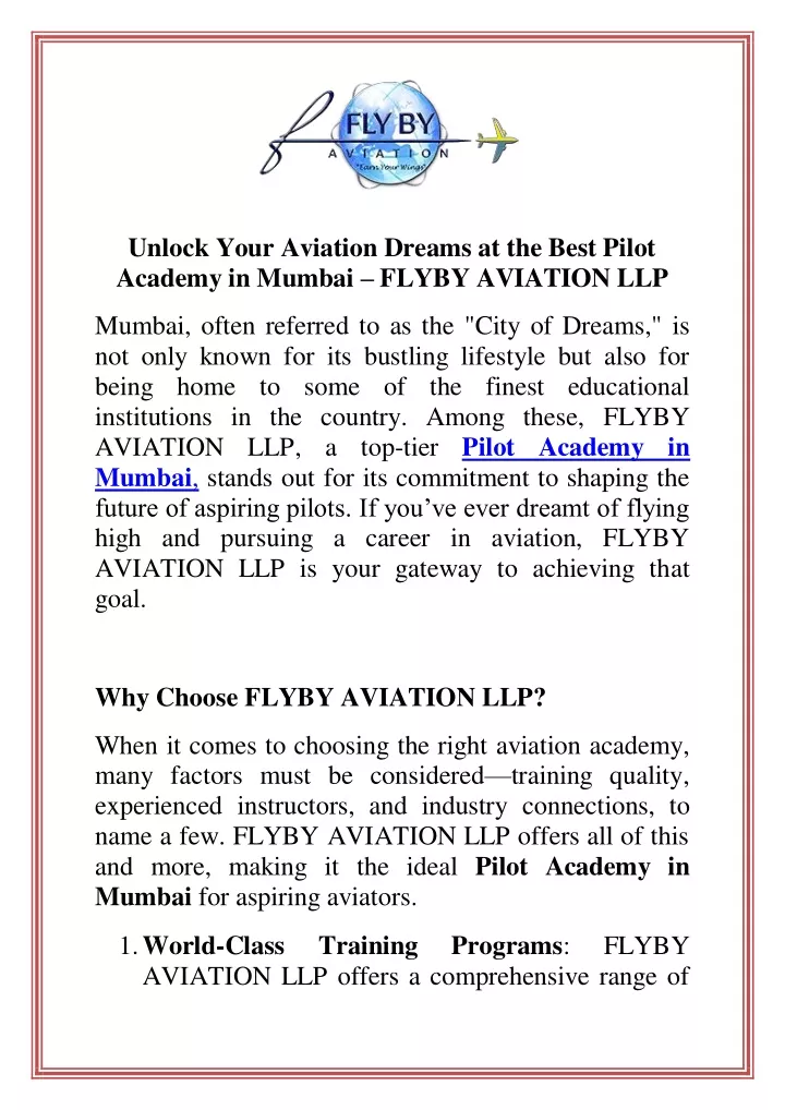 unlock your aviation dreams at the best pilot