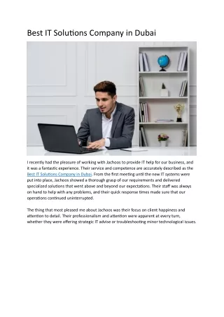 Best IT Solutions Company in Dubai
