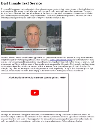 best inmate text service