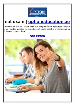 sat exam optioneducation ae