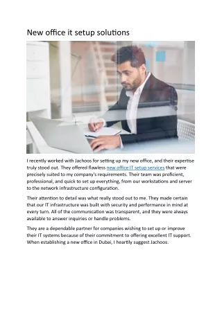 New office it setup solutions