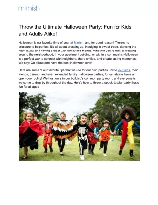 Throw the Ultimate Halloween Party_ Fun for Kids and Adults Alike