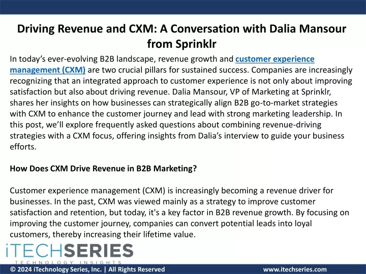 driving revenue and cxm a conversation with dalia