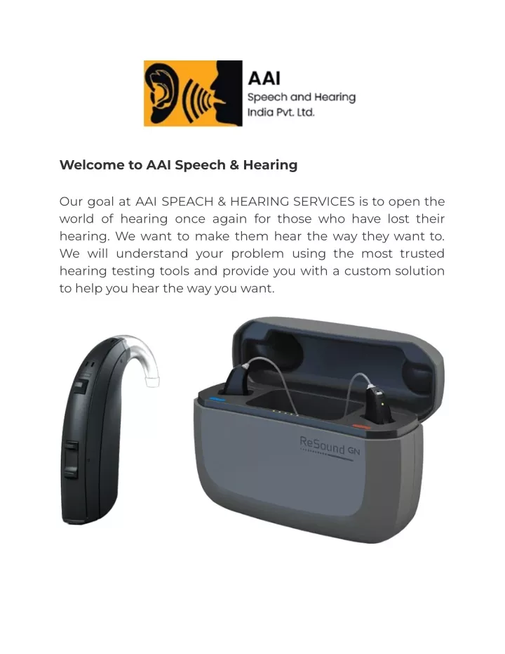 welcome to aai speech hearing